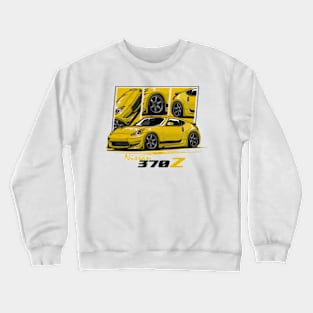 Yellow Nissan 370z JDM Car Crewneck Sweatshirt